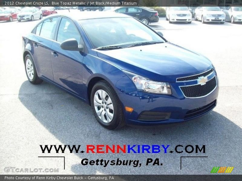 Blue Topaz Metallic / Jet Black/Medium Titanium 2012 Chevrolet Cruze LS