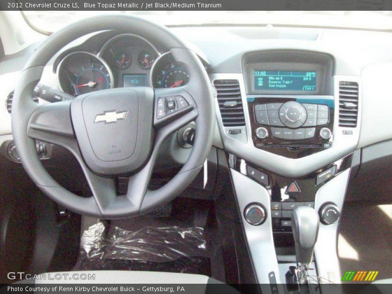 Blue Topaz Metallic / Jet Black/Medium Titanium 2012 Chevrolet Cruze LS