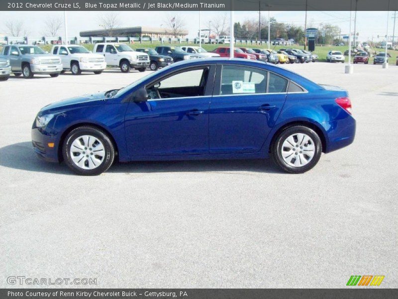 Blue Topaz Metallic / Jet Black/Medium Titanium 2012 Chevrolet Cruze LS