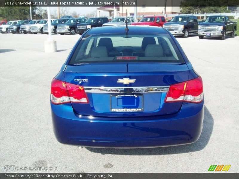 Blue Topaz Metallic / Jet Black/Medium Titanium 2012 Chevrolet Cruze LS