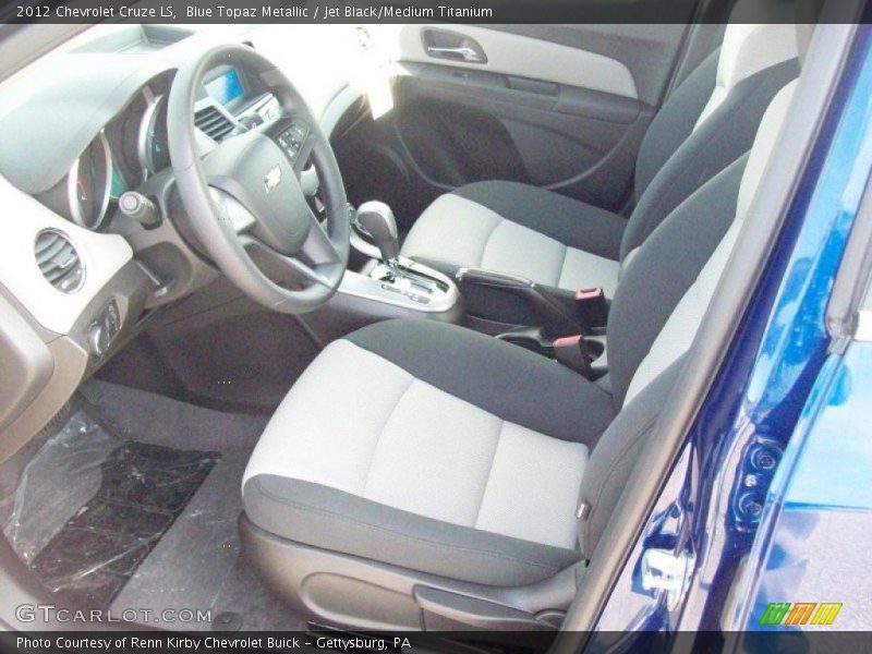 Blue Topaz Metallic / Jet Black/Medium Titanium 2012 Chevrolet Cruze LS