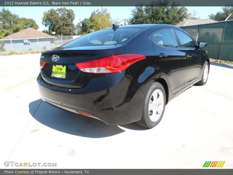 Black Noir Pearl / Gray 2012 Hyundai Elantra GLS