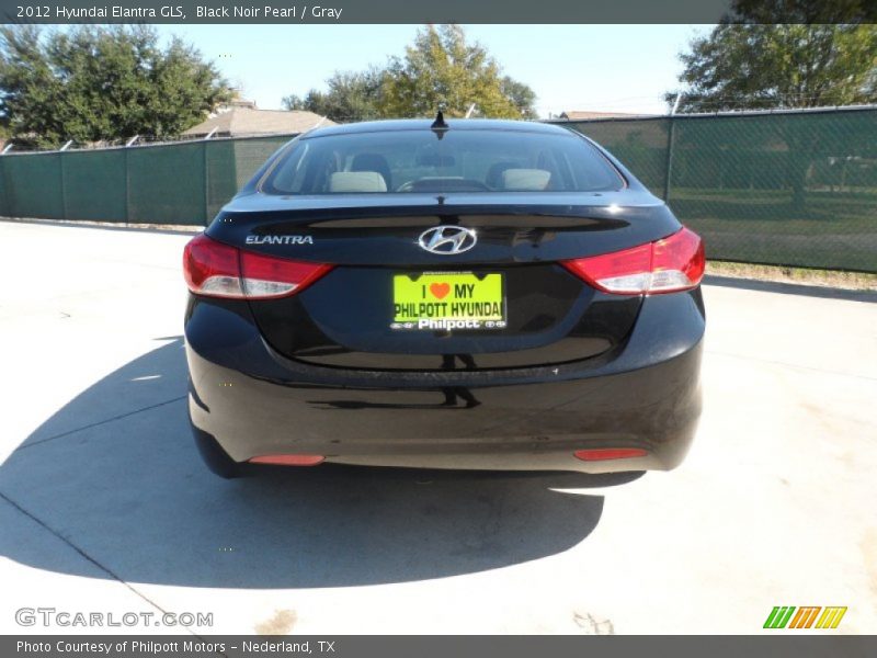 Black Noir Pearl / Gray 2012 Hyundai Elantra GLS