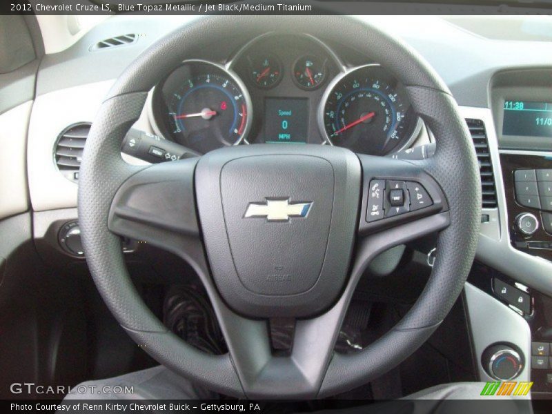 Blue Topaz Metallic / Jet Black/Medium Titanium 2012 Chevrolet Cruze LS