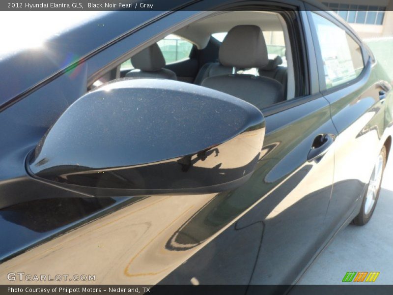 Black Noir Pearl / Gray 2012 Hyundai Elantra GLS