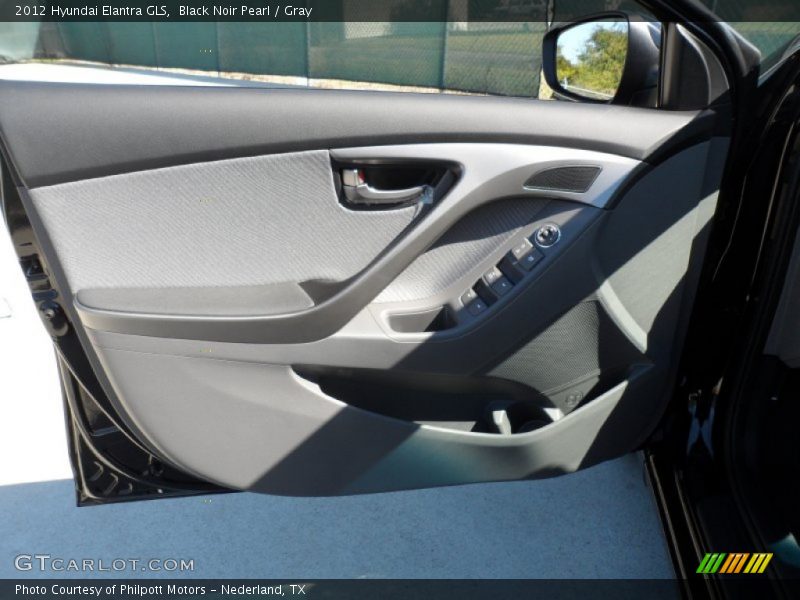 Black Noir Pearl / Gray 2012 Hyundai Elantra GLS