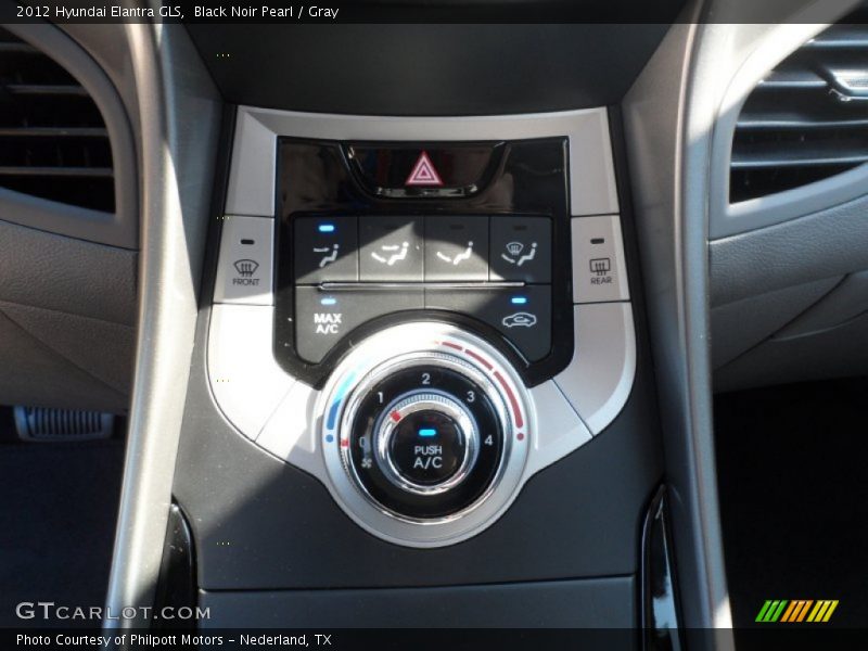 Black Noir Pearl / Gray 2012 Hyundai Elantra GLS