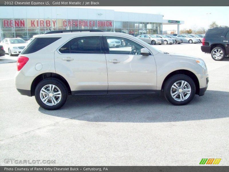 Gold Mist Metallic / Jet Black 2012 Chevrolet Equinox LS
