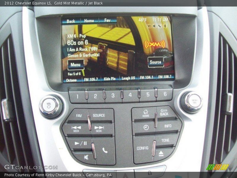Gold Mist Metallic / Jet Black 2012 Chevrolet Equinox LS