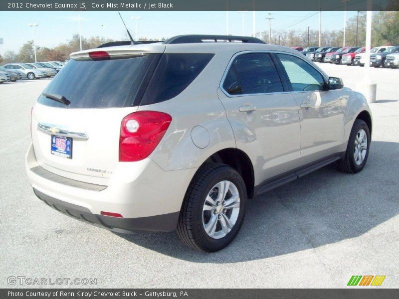 Gold Mist Metallic / Jet Black 2012 Chevrolet Equinox LS