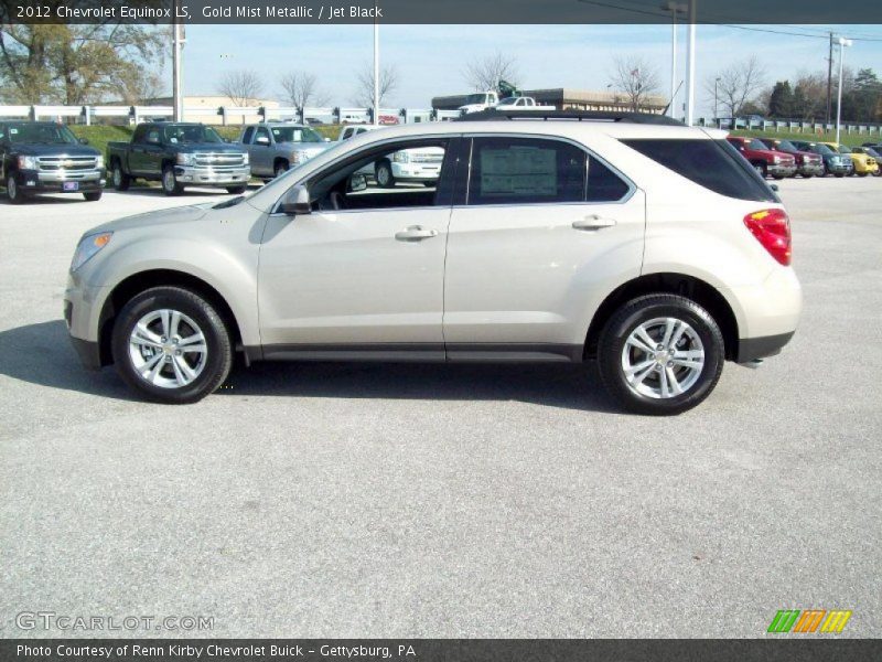 Gold Mist Metallic / Jet Black 2012 Chevrolet Equinox LS