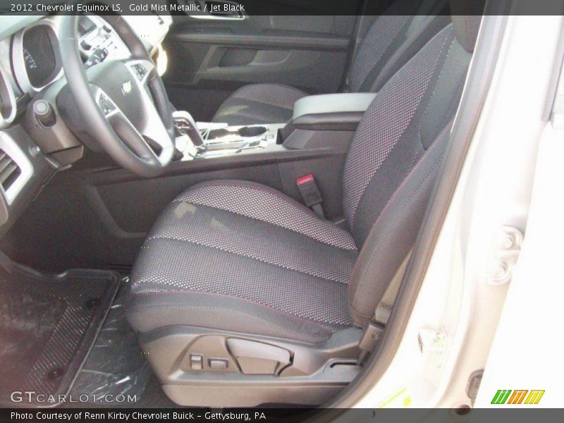 Gold Mist Metallic / Jet Black 2012 Chevrolet Equinox LS