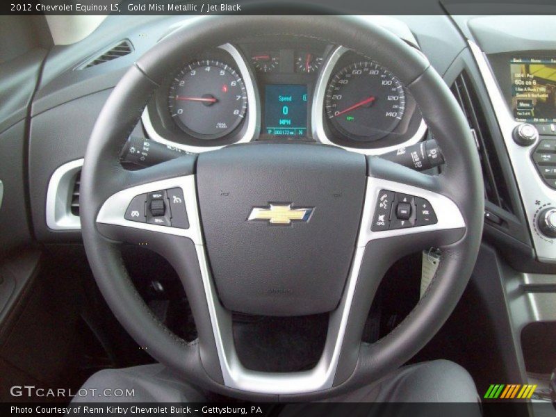 Gold Mist Metallic / Jet Black 2012 Chevrolet Equinox LS