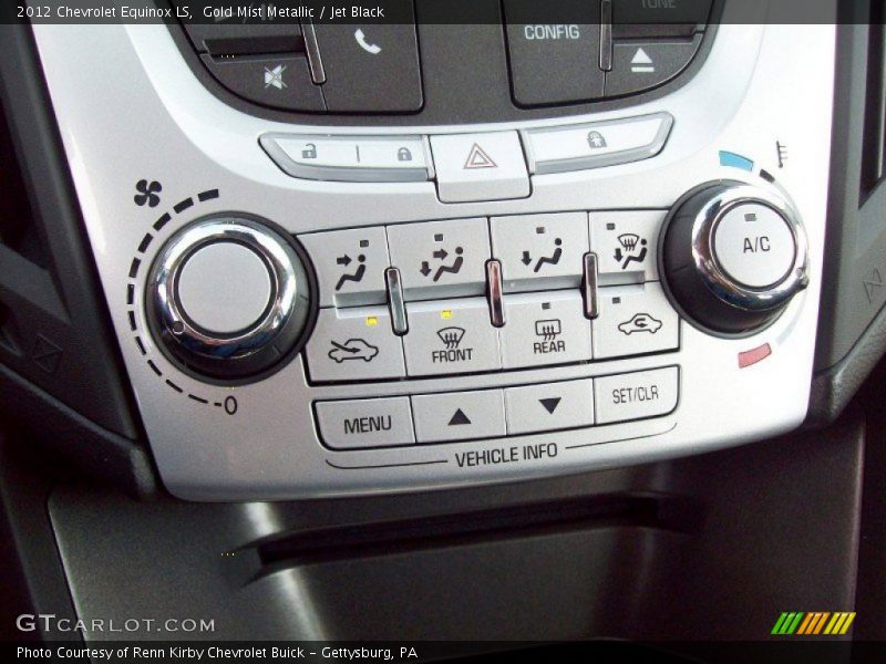 Gold Mist Metallic / Jet Black 2012 Chevrolet Equinox LS