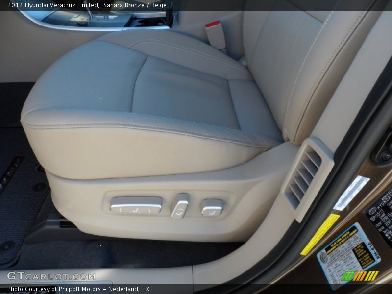 Sahara Bronze / Beige 2012 Hyundai Veracruz Limited