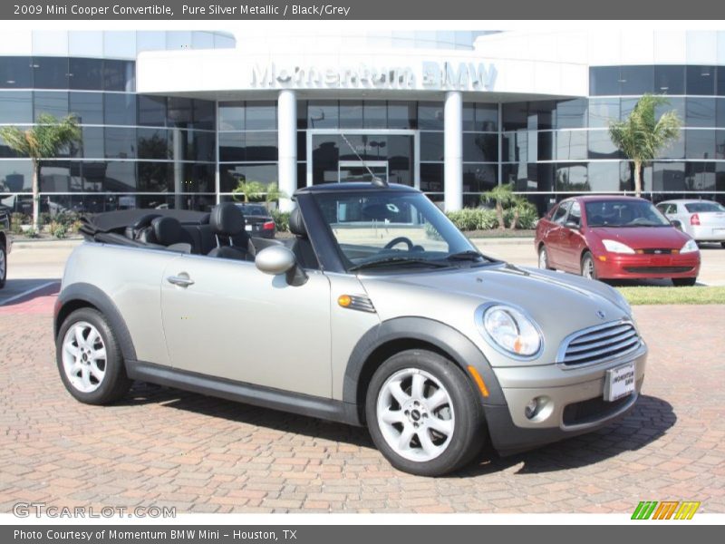 Pure Silver Metallic / Black/Grey 2009 Mini Cooper Convertible