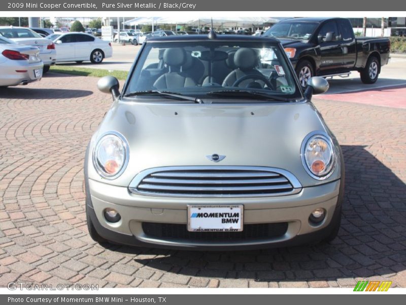 Pure Silver Metallic / Black/Grey 2009 Mini Cooper Convertible