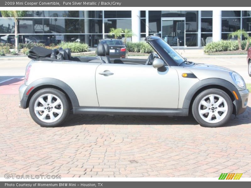 Pure Silver Metallic / Black/Grey 2009 Mini Cooper Convertible