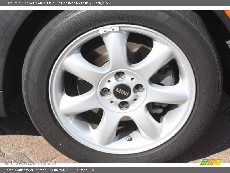 Pure Silver Metallic / Black/Grey 2009 Mini Cooper Convertible