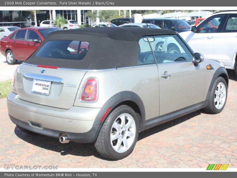 Pure Silver Metallic / Black/Grey 2009 Mini Cooper Convertible