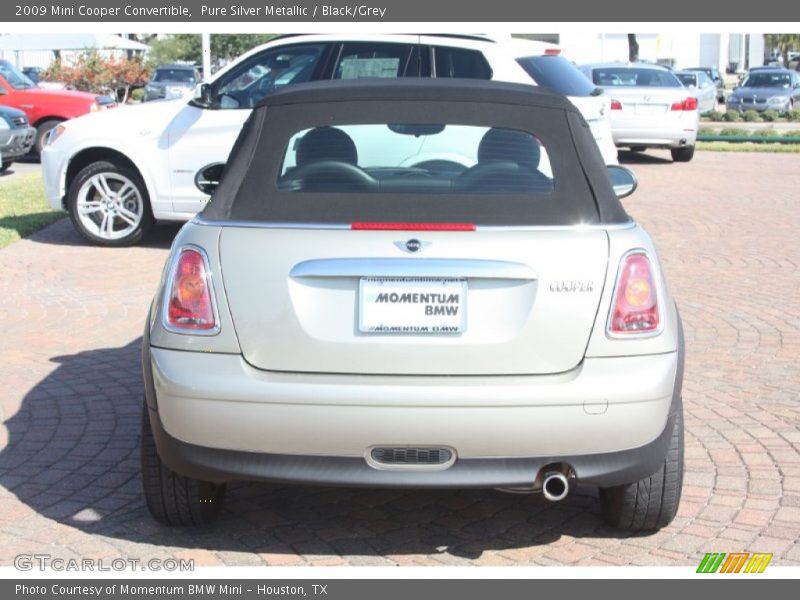 Pure Silver Metallic / Black/Grey 2009 Mini Cooper Convertible