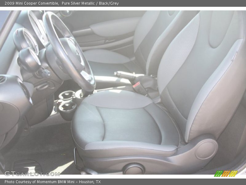 Pure Silver Metallic / Black/Grey 2009 Mini Cooper Convertible