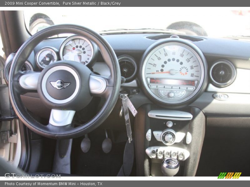Pure Silver Metallic / Black/Grey 2009 Mini Cooper Convertible