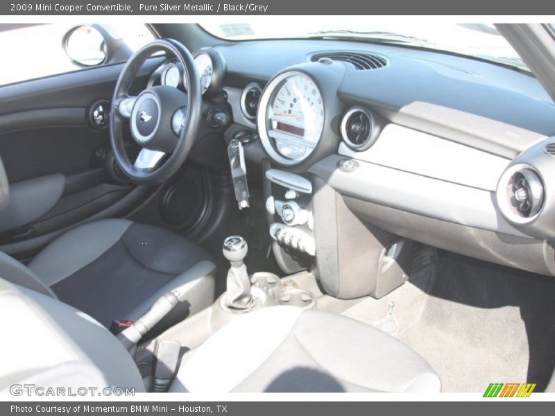 Pure Silver Metallic / Black/Grey 2009 Mini Cooper Convertible