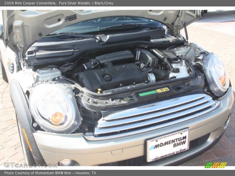Pure Silver Metallic / Black/Grey 2009 Mini Cooper Convertible