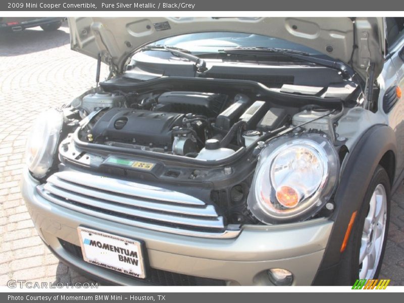 Pure Silver Metallic / Black/Grey 2009 Mini Cooper Convertible