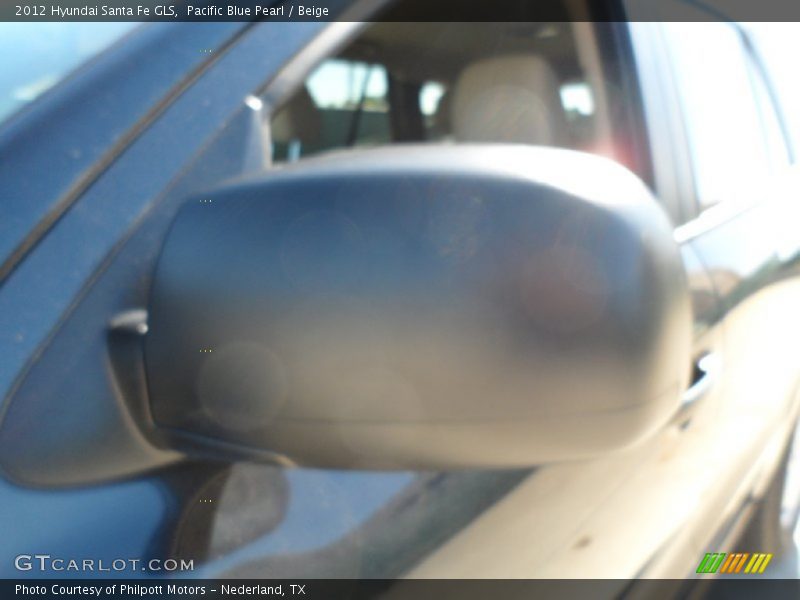 Pacific Blue Pearl / Beige 2012 Hyundai Santa Fe GLS