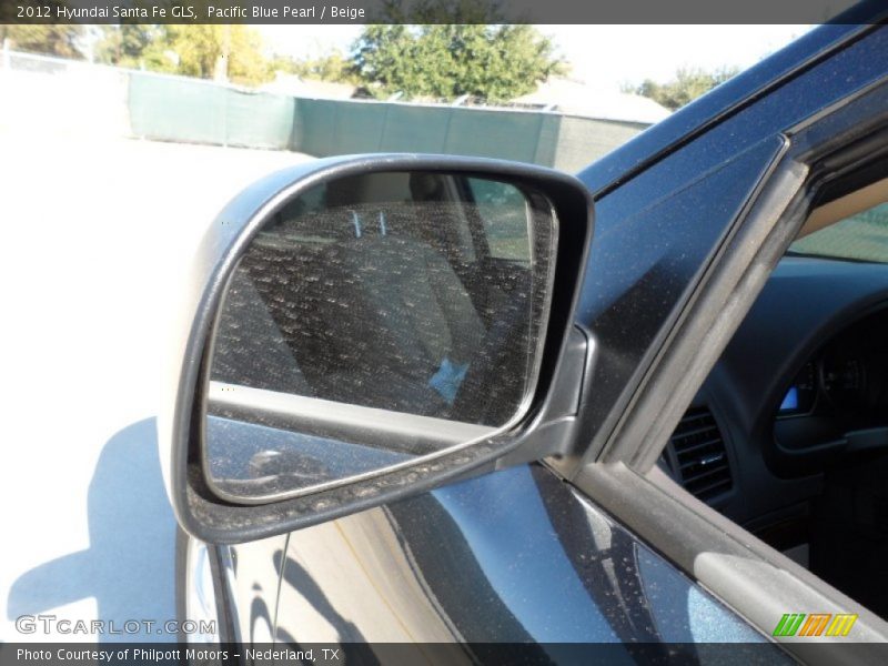 Pacific Blue Pearl / Beige 2012 Hyundai Santa Fe GLS