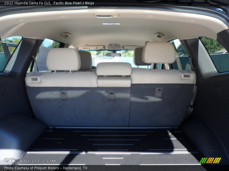 Pacific Blue Pearl / Beige 2012 Hyundai Santa Fe GLS
