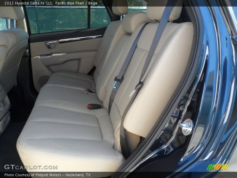 Pacific Blue Pearl / Beige 2012 Hyundai Santa Fe GLS
