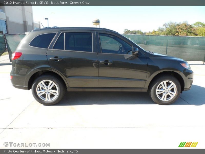 Black Forest Green / Gray 2012 Hyundai Santa Fe SE V6