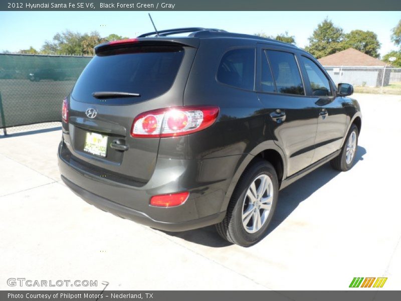 Black Forest Green / Gray 2012 Hyundai Santa Fe SE V6