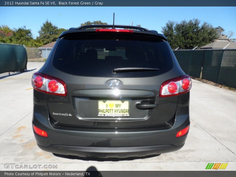 Black Forest Green / Gray 2012 Hyundai Santa Fe SE V6