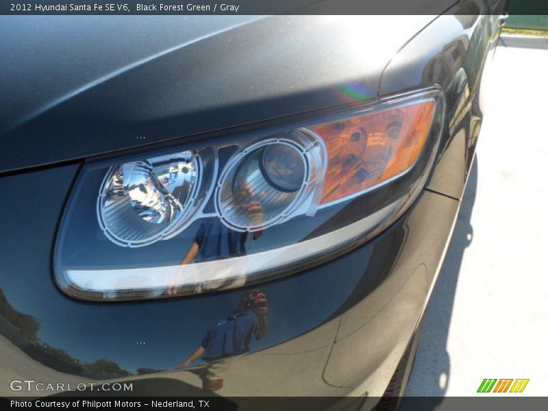 Black Forest Green / Gray 2012 Hyundai Santa Fe SE V6