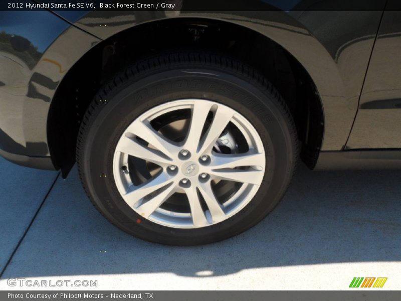 Black Forest Green / Gray 2012 Hyundai Santa Fe SE V6