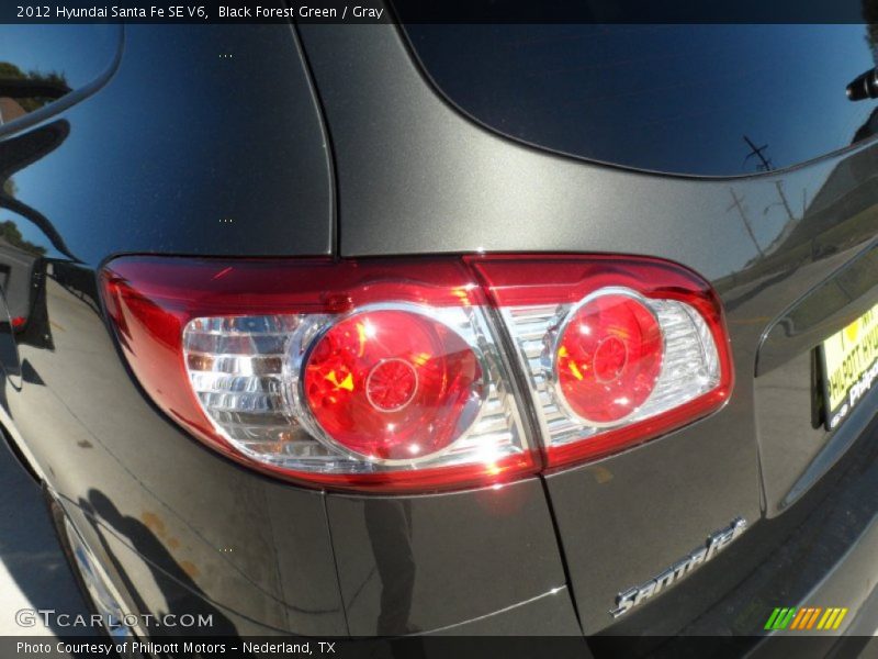 Black Forest Green / Gray 2012 Hyundai Santa Fe SE V6