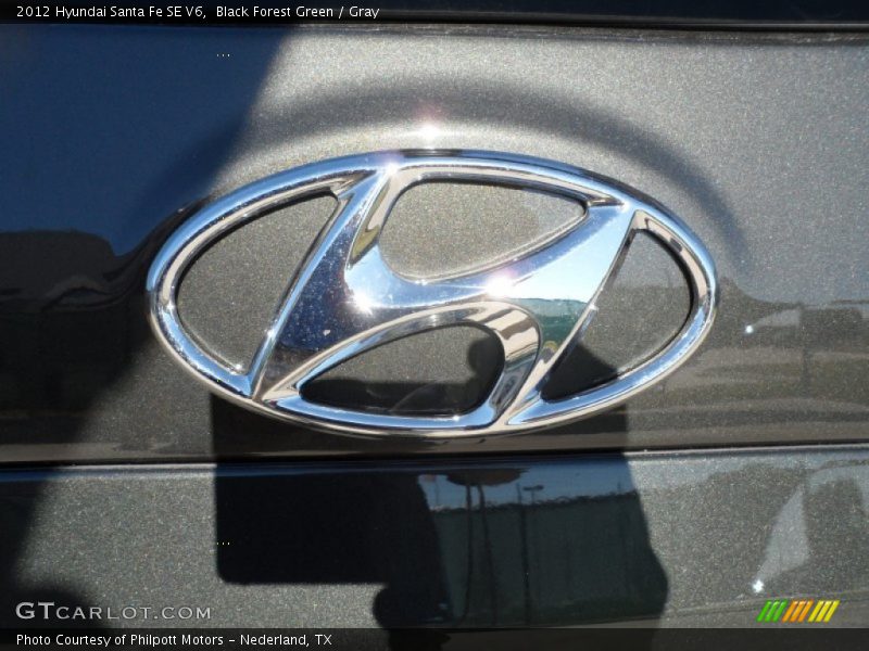 Black Forest Green / Gray 2012 Hyundai Santa Fe SE V6