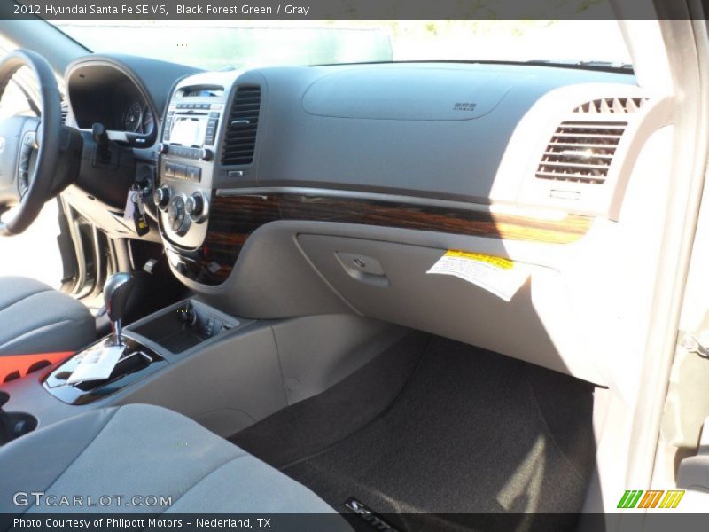 Black Forest Green / Gray 2012 Hyundai Santa Fe SE V6