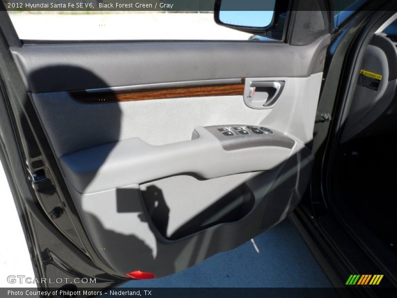 Black Forest Green / Gray 2012 Hyundai Santa Fe SE V6