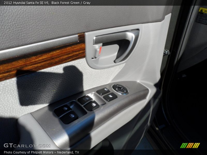 Black Forest Green / Gray 2012 Hyundai Santa Fe SE V6