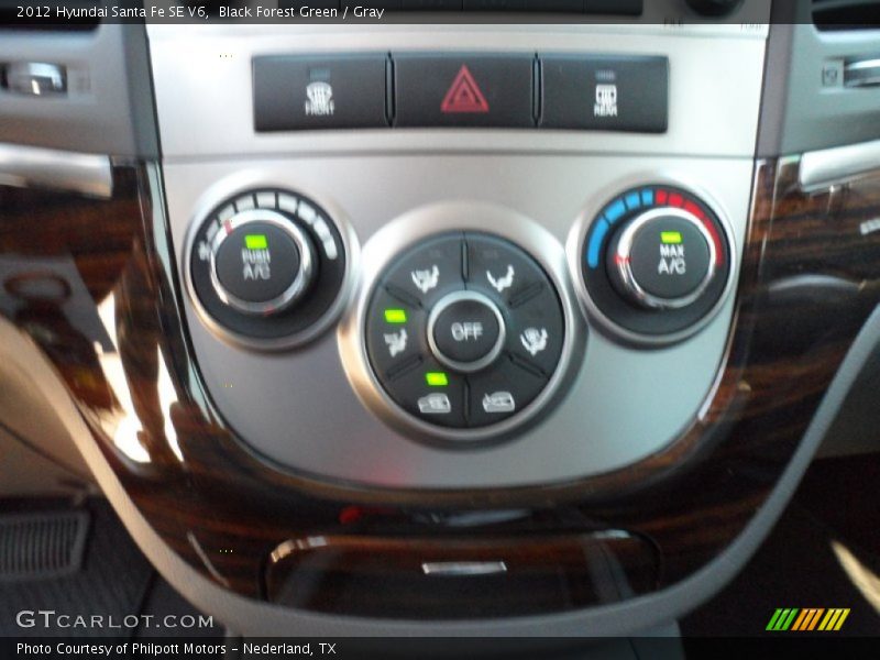 Black Forest Green / Gray 2012 Hyundai Santa Fe SE V6