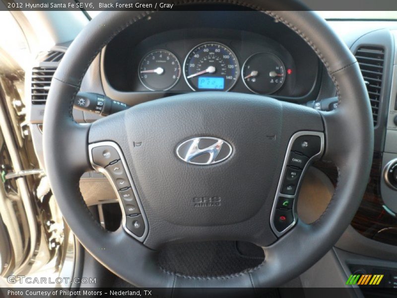 Black Forest Green / Gray 2012 Hyundai Santa Fe SE V6
