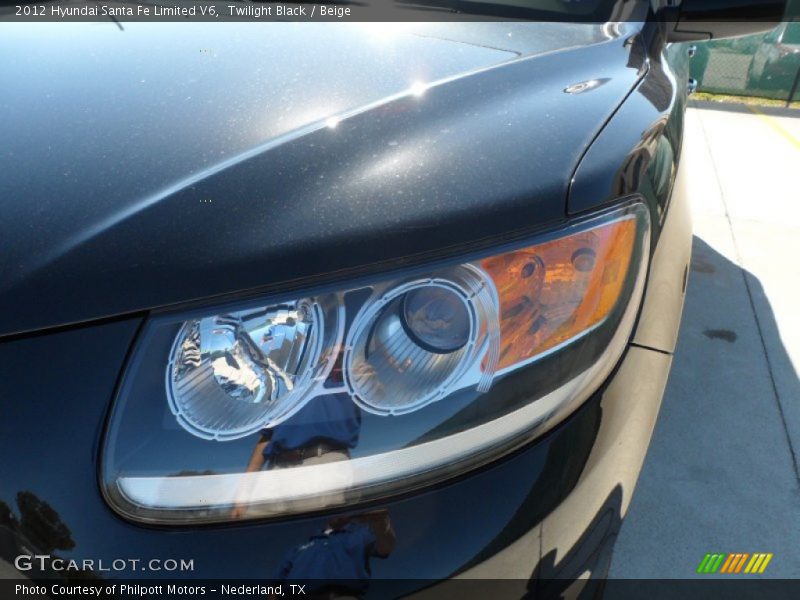 Twilight Black / Beige 2012 Hyundai Santa Fe Limited V6