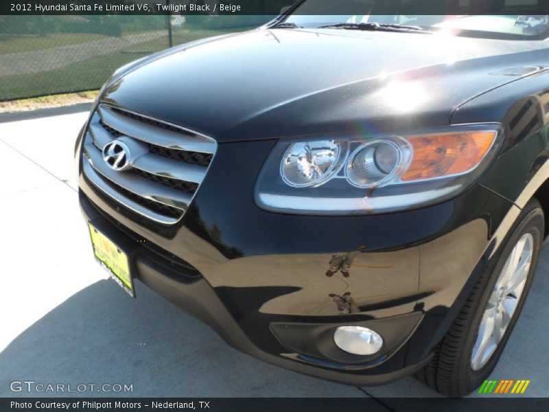 Twilight Black / Beige 2012 Hyundai Santa Fe Limited V6