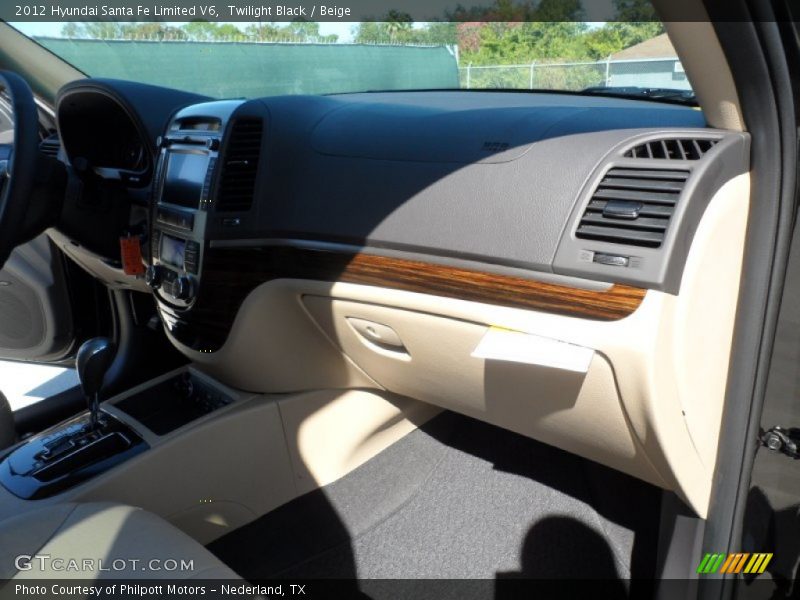 Twilight Black / Beige 2012 Hyundai Santa Fe Limited V6