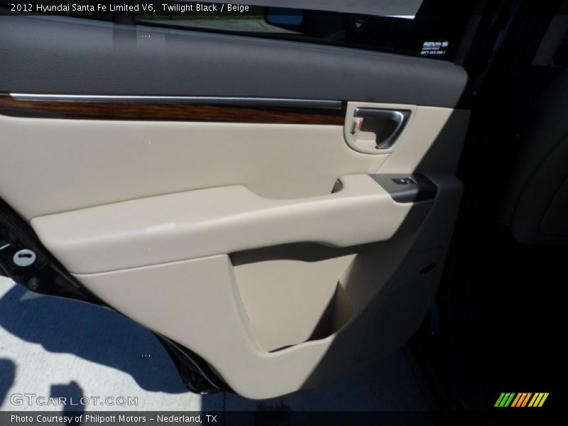Twilight Black / Beige 2012 Hyundai Santa Fe Limited V6